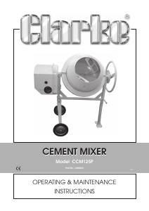 Manual Clarke CCM 125P Cement Mixer