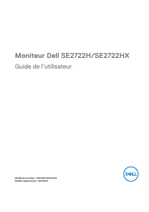 Mode d’emploi Dell SE2722H Moniteur LCD