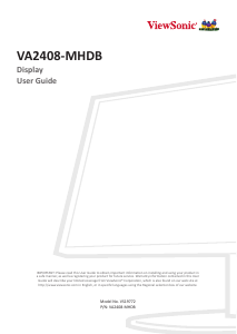 Handleiding ViewSonic VA2408-MHDB LCD monitor