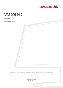 Handleiding ViewSonic VA2209-H-2 LCD monitor