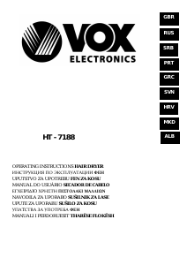 Handleiding Vox HT7188 Haardroger