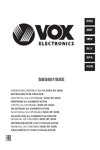 Priručnik Vox SBS6015IXE Frižider – zamrzivač