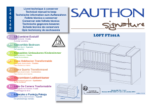 説明書 Sauthon FT101A Loft 折り畳み式ベッド