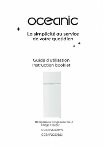 Mode d’emploi Oceanic OCEAF2D206S3 Réfrigérateur combiné