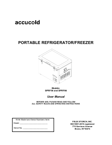 Handleiding Accucold SPRF56 Koelbox