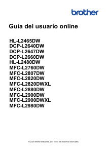 Manual de uso Brother HL-L2465DW Impresora multifunción