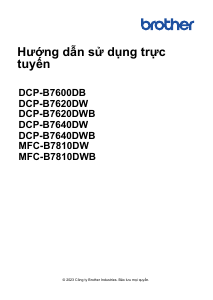 Hướng dẫn sử dụng Brother DCP-B7620DWB Máy in đa chức năng