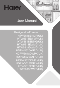 Handleiding Haier HTW3618EWPB(UK) Koel-vries combinatie