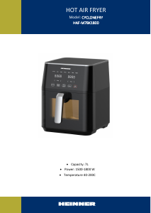 Manual Heinner HAF-M7BK1800 Friteuză