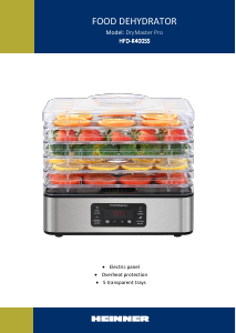 Manual Heinner HFD-K400SS Food Dehydrator