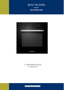 Manual Heinner HBO-M654G-GBK Cuptor