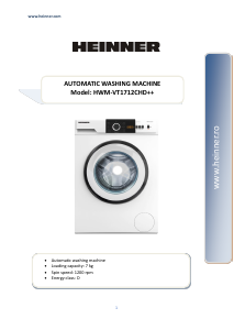 Handleiding Heinner HWM-VT1712CHD++ Wasmachine
