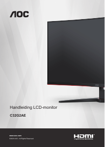 Handleiding AOC C32G2AE/BK LCD monitor