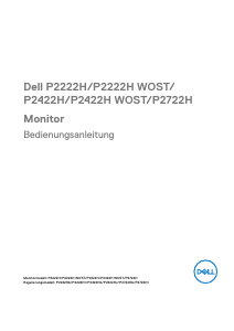 Bedienungsanleitung Dell P2222H LCD monitor