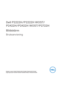 Bruksanvisning Dell P2222H LCD skärm