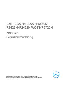 Handleiding Dell P2722H LCD monitor