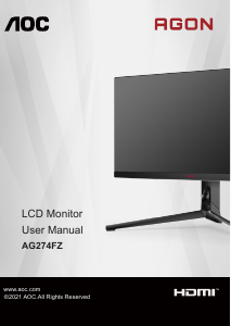 Handleiding AOC AG274FZ AGON LCD monitor