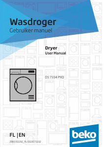 Bruksanvisning BEKO DS 7334 PX0 Torktumlare