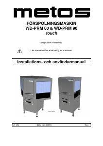 Bruksanvisning Metos WD-PRM90 Diskmaskin