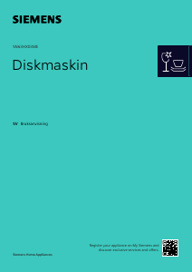 Bruksanvisning Siemens SN63HX03ME Diskmaskin