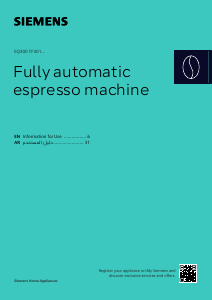 Handleiding Siemens TF301G19 Espresso-apparaat