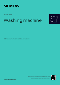 Handleiding Siemens WG56G2Z1GB Wasmachine