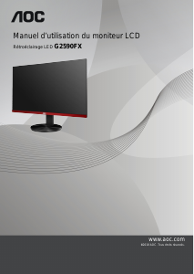 Mode d’emploi AOC G2590FX Moniteur LCD