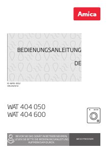 Bedienungsanleitung Amica WAT 404 600 Waschtrockner