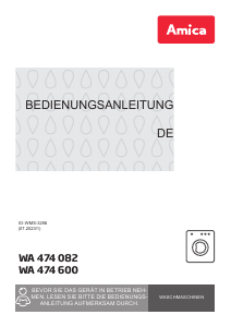 Bedienungsanleitung Amica WA 474 600 Waschmaschine