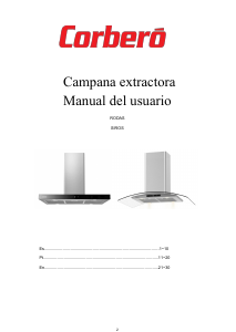 Manual de uso Corberó RODAS12000 Campana extractora