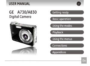 Manual GE A830 Digital Camera