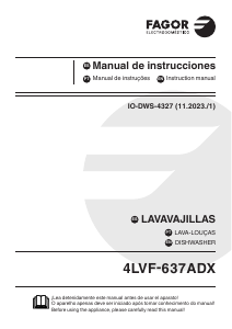 Manual Fagor 4LVF-637ADX Máquina de lavar louça