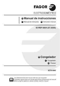 Manual Fagor 3CIV-840 Congelador