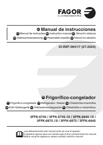 Handleiding Fagor 3FFK-6945 Koel-vries combinatie