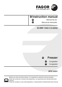 Handleiding Fagor 3FIC-5431 Koel-vries combinatie