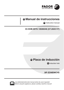 Manual de uso Fagor 3IF-ZONE96C4S Placa