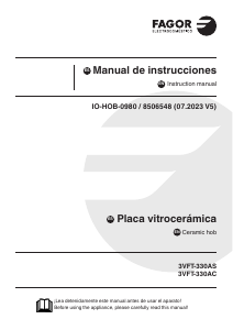Manual de uso Fagor 3VFT-330AS Placa
