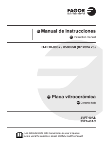 Manual de uso Fagor 3VFT-40AC Placa