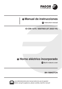 Handleiding Fagor 8H-198ADTCN Oven