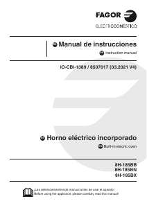 Handleiding Fagor 8H-185BB Oven