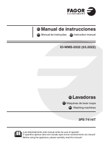 Manual Fagor 3FE-7414IT Máquina de lavar roupa