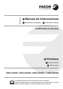 Manual Fagor 3WCI-6040N Cave de vinho