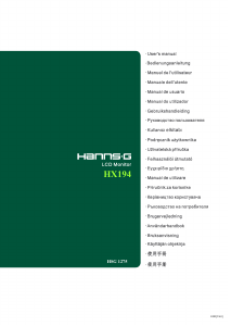 Наръчник Hanns.G HX194 LCD монитор