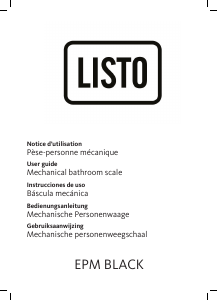 Mode d’emploi Listo PPM L4 Pèse-personne