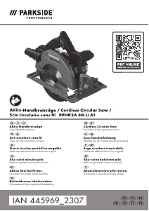 Mode d’emploi Parkside PPHKSA 40-Li A1 Scie circulaire