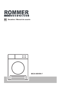Manual de uso Rommer Seca-Seven 7 Secadora