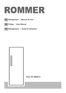 Manual de uso Rommer FLE 161 INOX-V Refrigerador