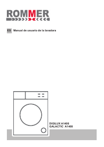 Manual de uso Rommer Galactic A1408 Lavadora