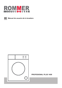 Manual de uso Rommer Profesional Plus 1409 Lavadora