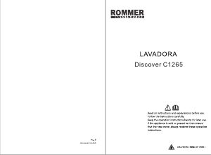 Manual de uso Rommer Discover C1265 Lavadora